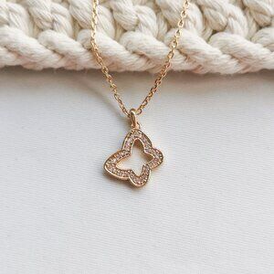 Alicia Bonnie Emilie Gold White Crystal Necklace